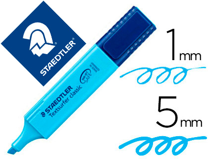 Marcador fluorescente Staedtler Textsurfer 364 tinta azul